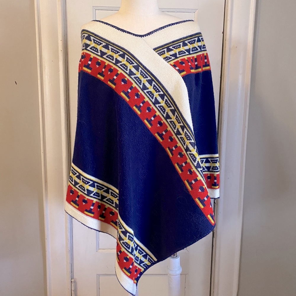 Vintage Patterned Poncho